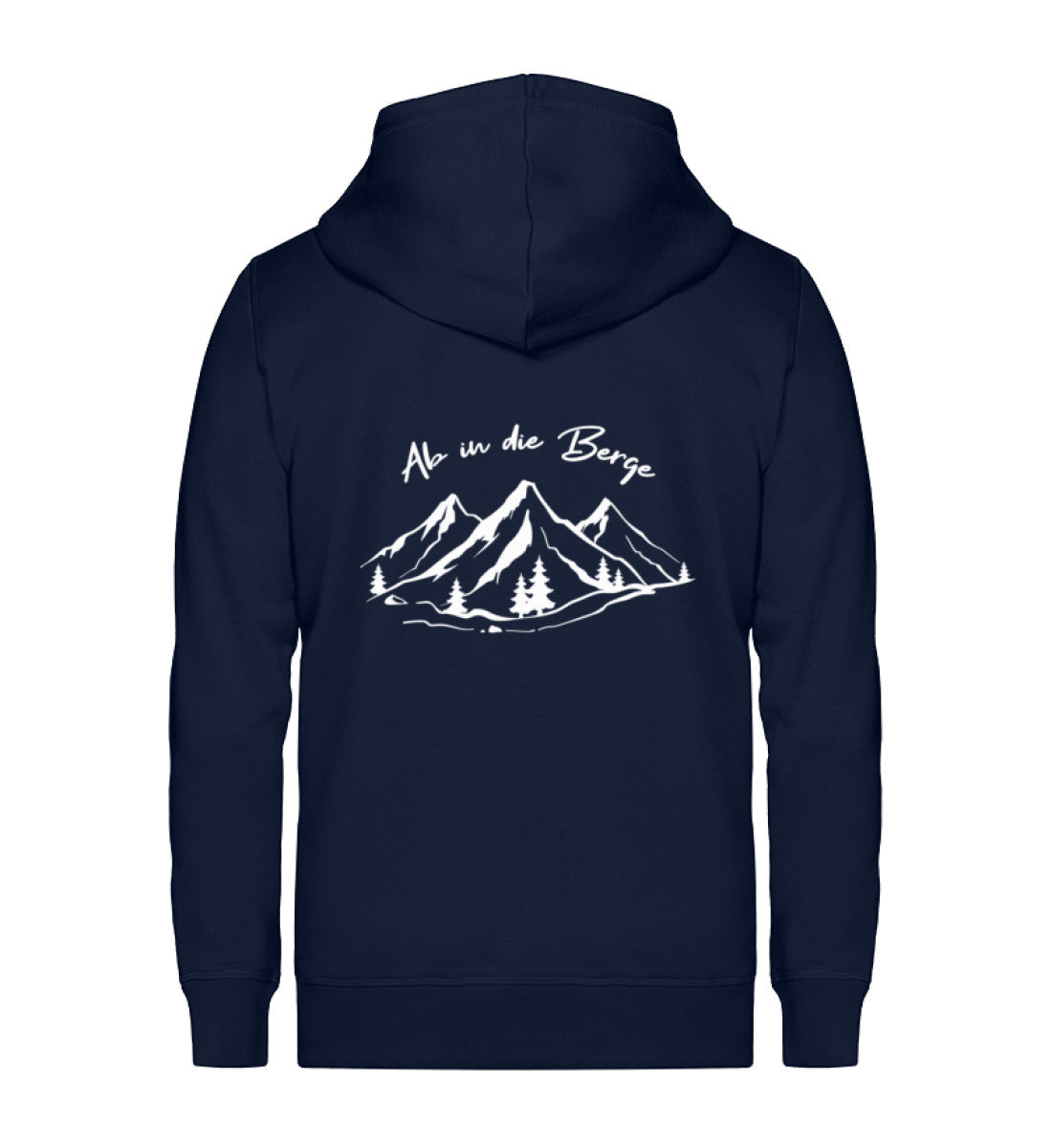 Ab in die Berge - Unisex Premium Organic Sweatjacke berge wandern Navyblau