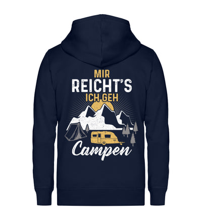 Mir reichts ich geh Campen - Unisex Premium Organic Sweatjacke camping Navyblau