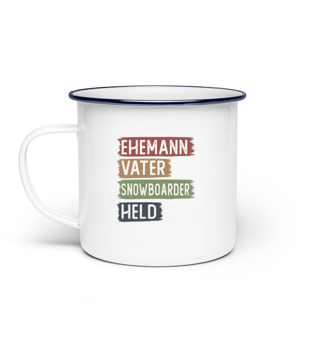 Ehemann, Vater, Snowboarder, Held - Emaille Tasse snowboarden Default Title