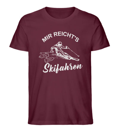 Mir reichts ich geh Skifahren - Herren Premium Organic T-Shirt ski Weinrot