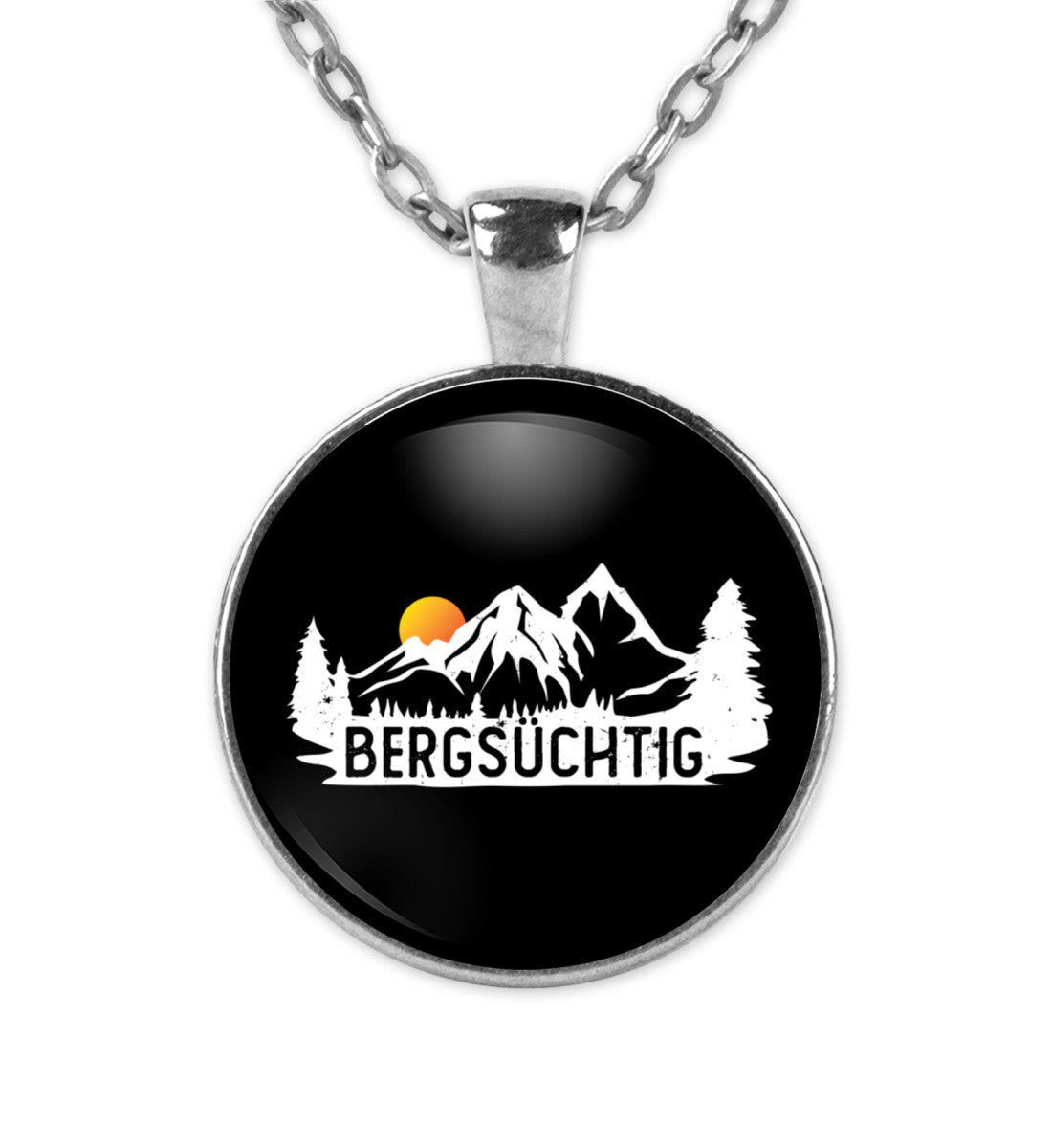 Bergsüchtig - Halskette mit Anhänger berge wandern Silber