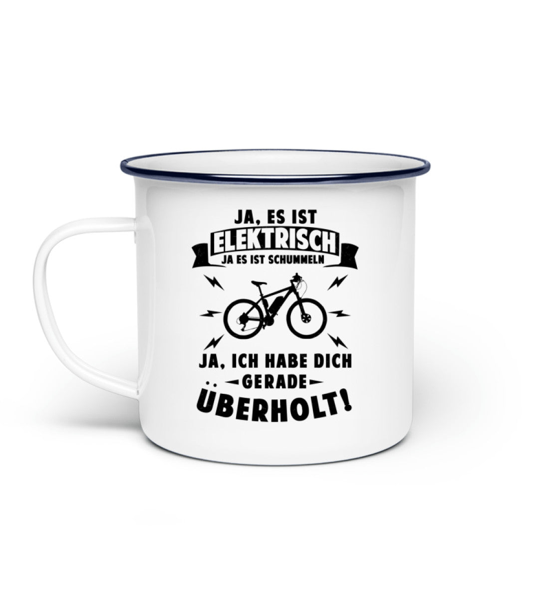 Ist elektrisch - Habe dich überholt - Emaille Tasse e-bike Default Title