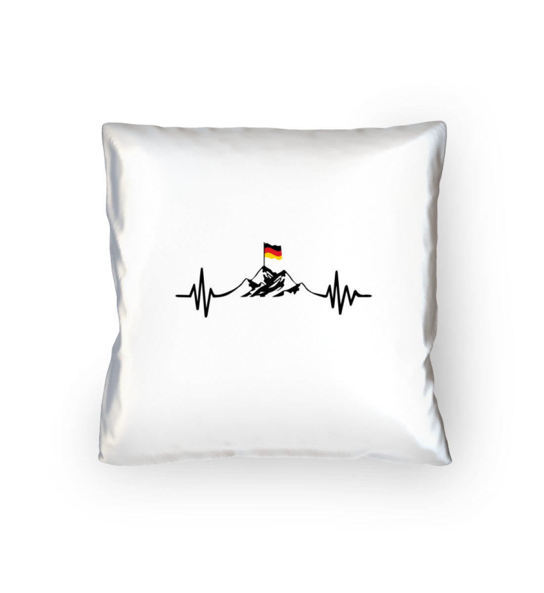 Herzschlag Berge und Deutschland Flagge - Kissen (40x40cm) mountainbike Default Title