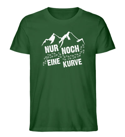 Nur noch eine Kurve - (B.W.) - Herren Organic T-Shirt berge wandern Dunkelgrün