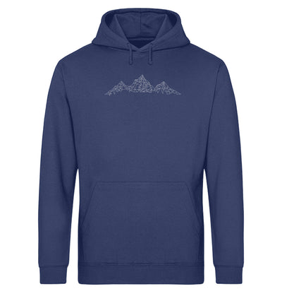 Berg Polygon - Unisex Organic Hoodie berge Navyblau