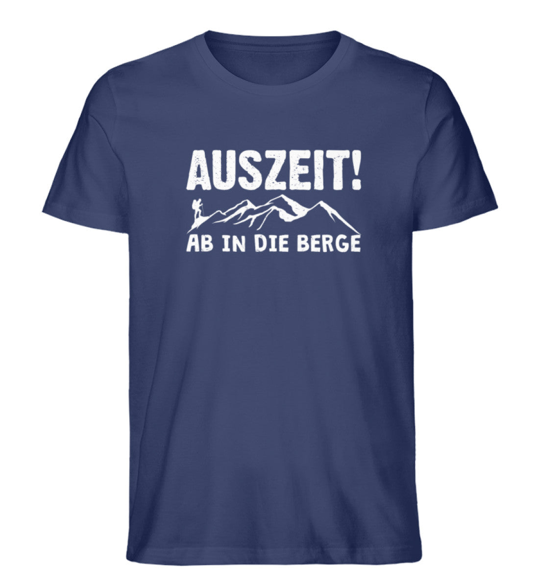 Auszeit, ab in die Berge - Herren Organic T-Shirt berge wandern Navyblau