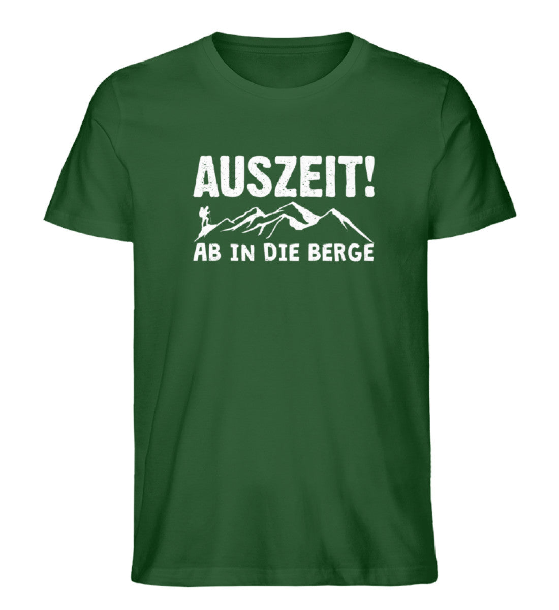 Auszeit, ab in die Berge - Herren Organic T-Shirt berge wandern Dunkelgrün