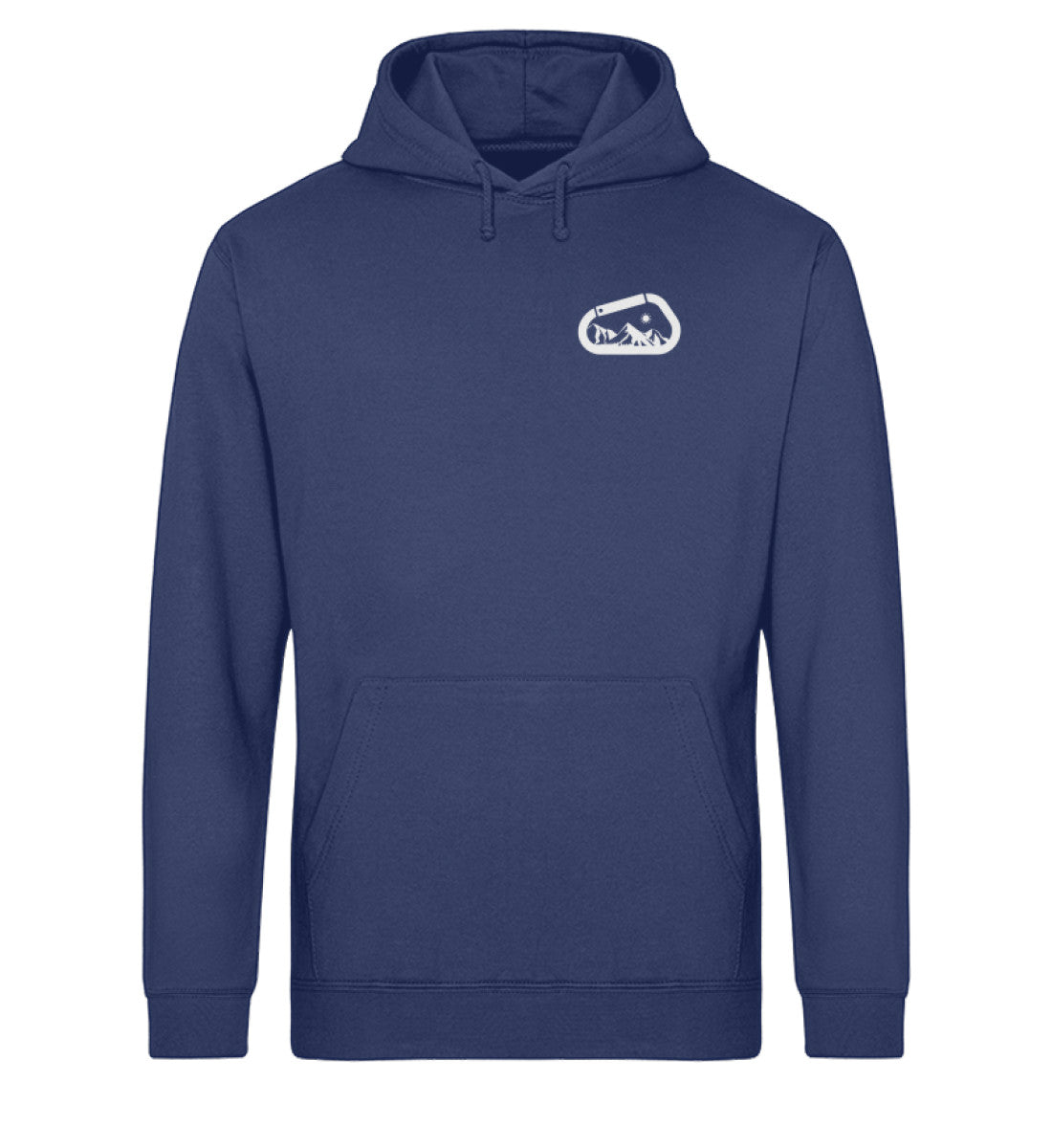 Karabiner - Unisex Organic Hoodie klettern Navyblau