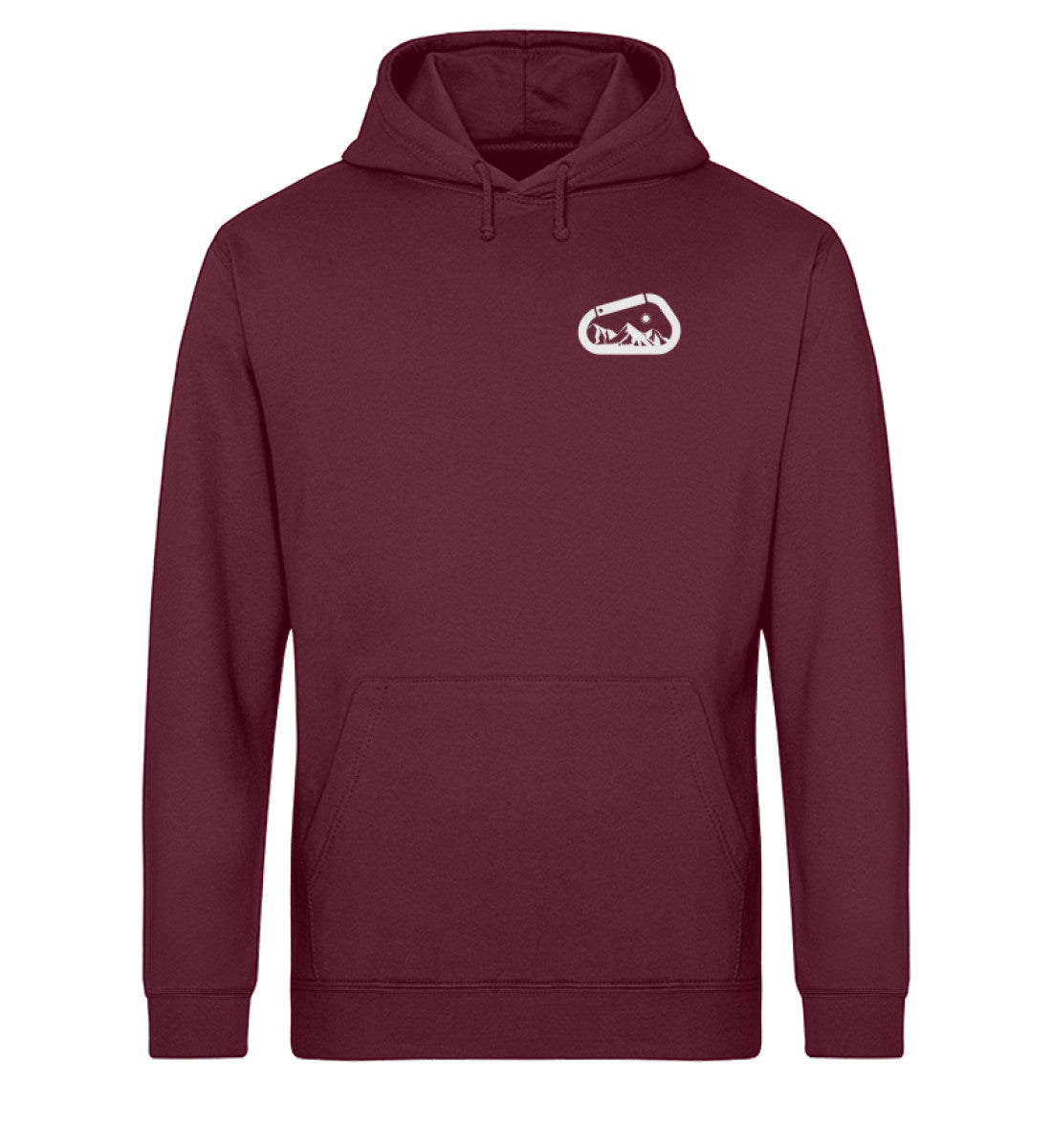 Karabiner - Unisex Organic Hoodie klettern Weinrot