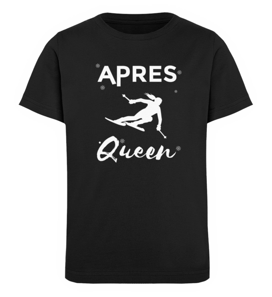 Après Queen - Kinder Premium Organic T-Shirt ski Schwarz