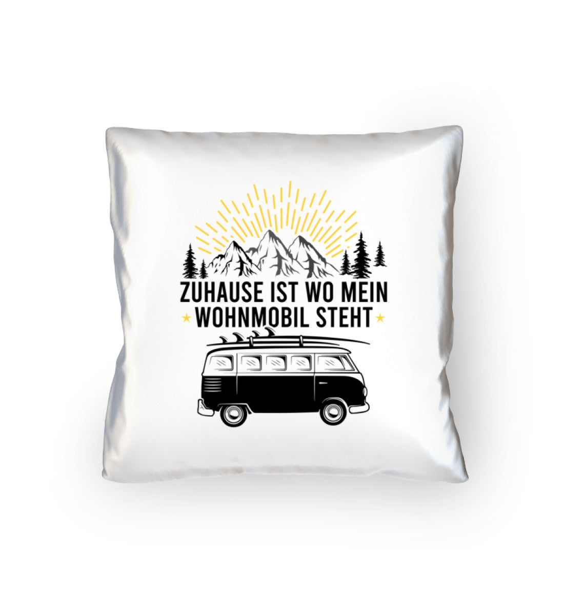 Zuhause ist wo mein Wohnmobil steht - Kissen (40x40cm) camping mountainbike Default Title