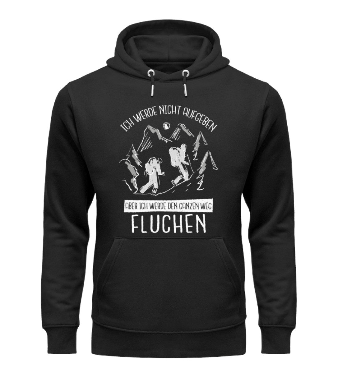 Ich werde nicht aufgeben - Unisex Premium Organic Hoodie wandern Schwarz