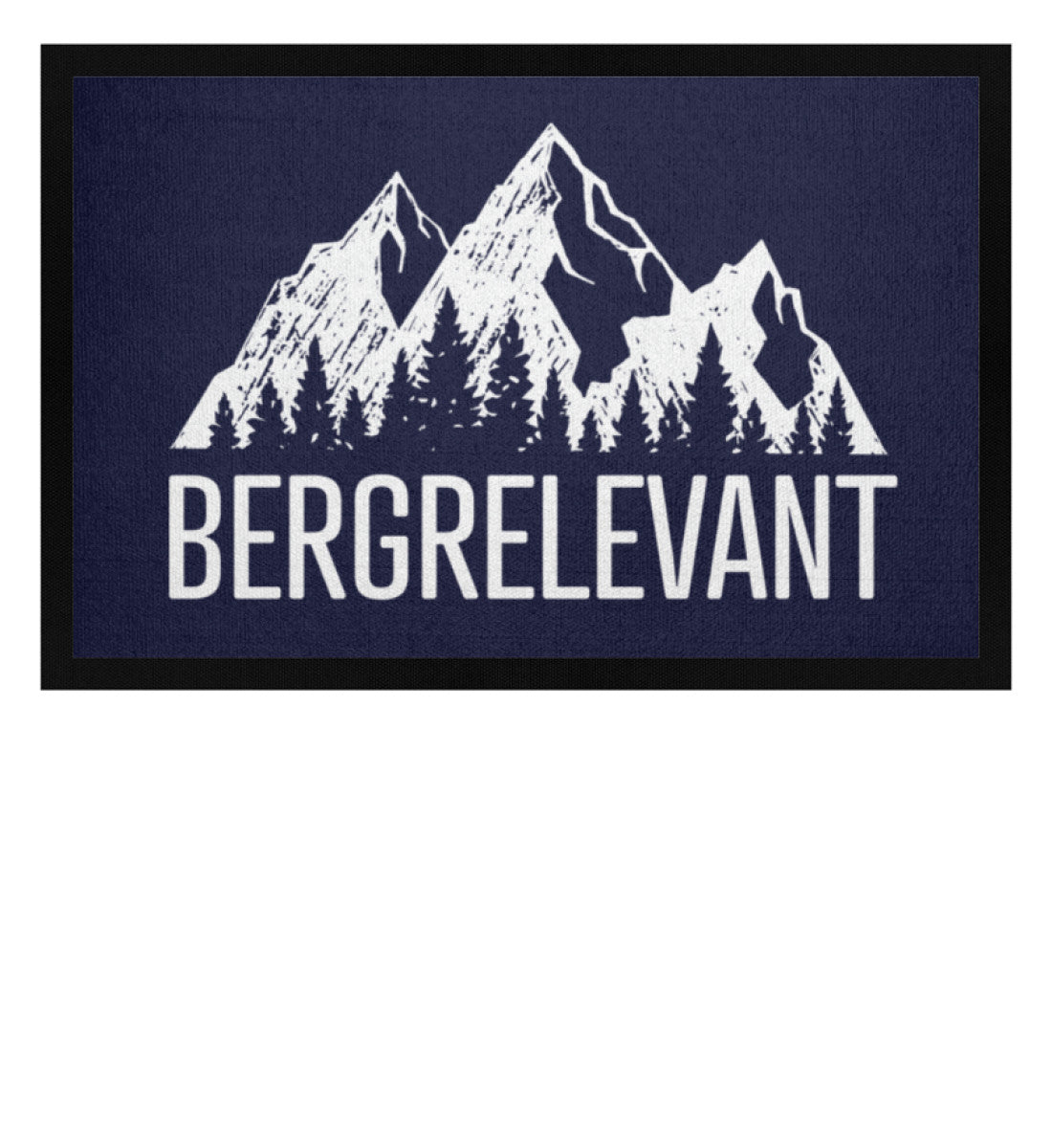 Bergrelevant - Fußmatte mit Gummirand berge Navy