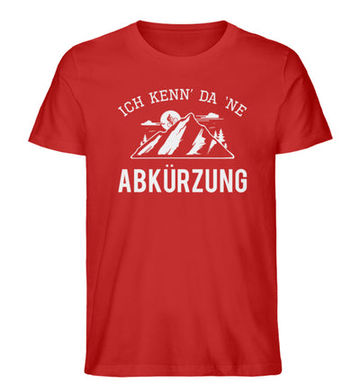 Ich kenn da ne Abkürzung - Herren Organic T-Shirt mountainbike Rot