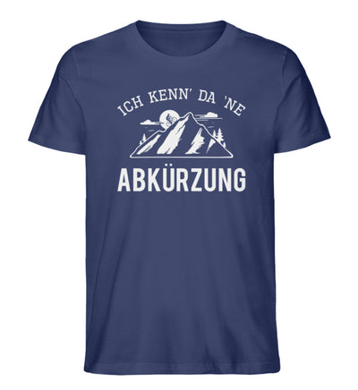 Ich kenn da ne Abkürzung - Herren Organic T-Shirt mountainbike Navyblau