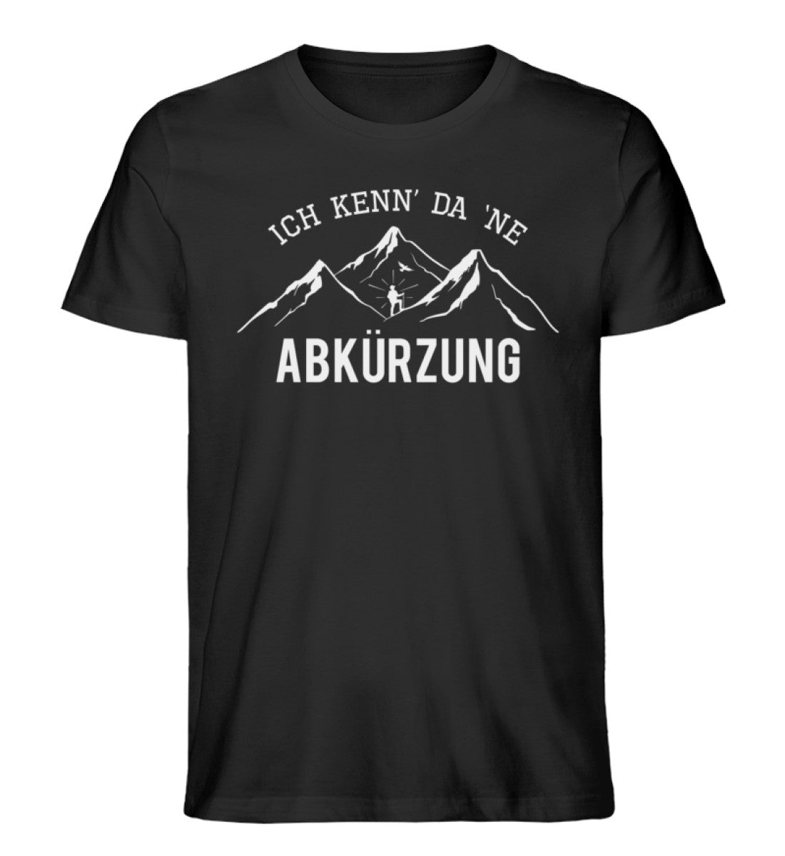 Ich kenne da ne Abkürzung - Herren Organic T-Shirt' berge wandern Schwarz