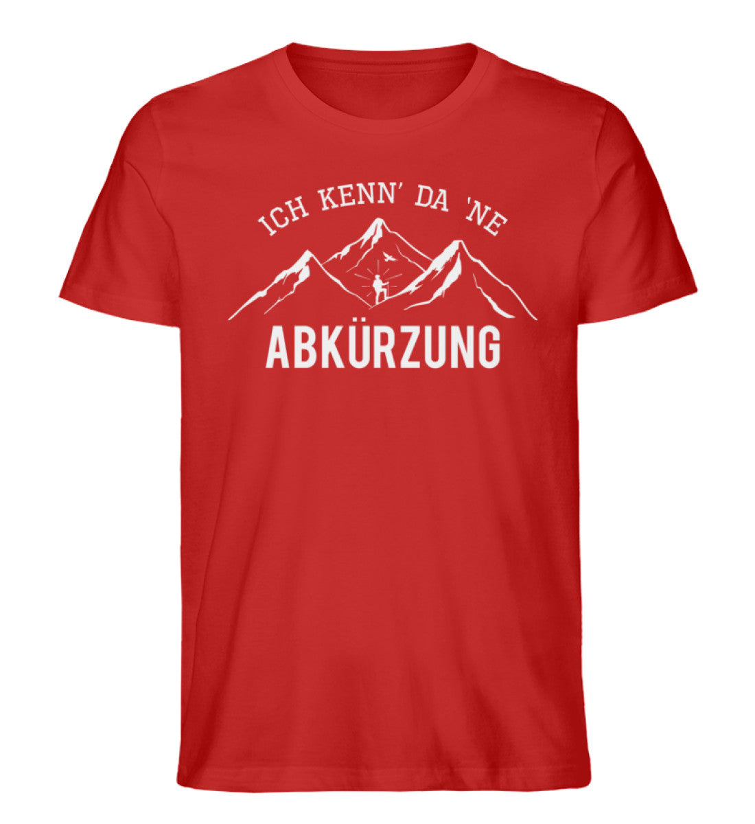 Ich kenne da ne Abkürzung - Herren Organic T-Shirt' berge wandern Rot