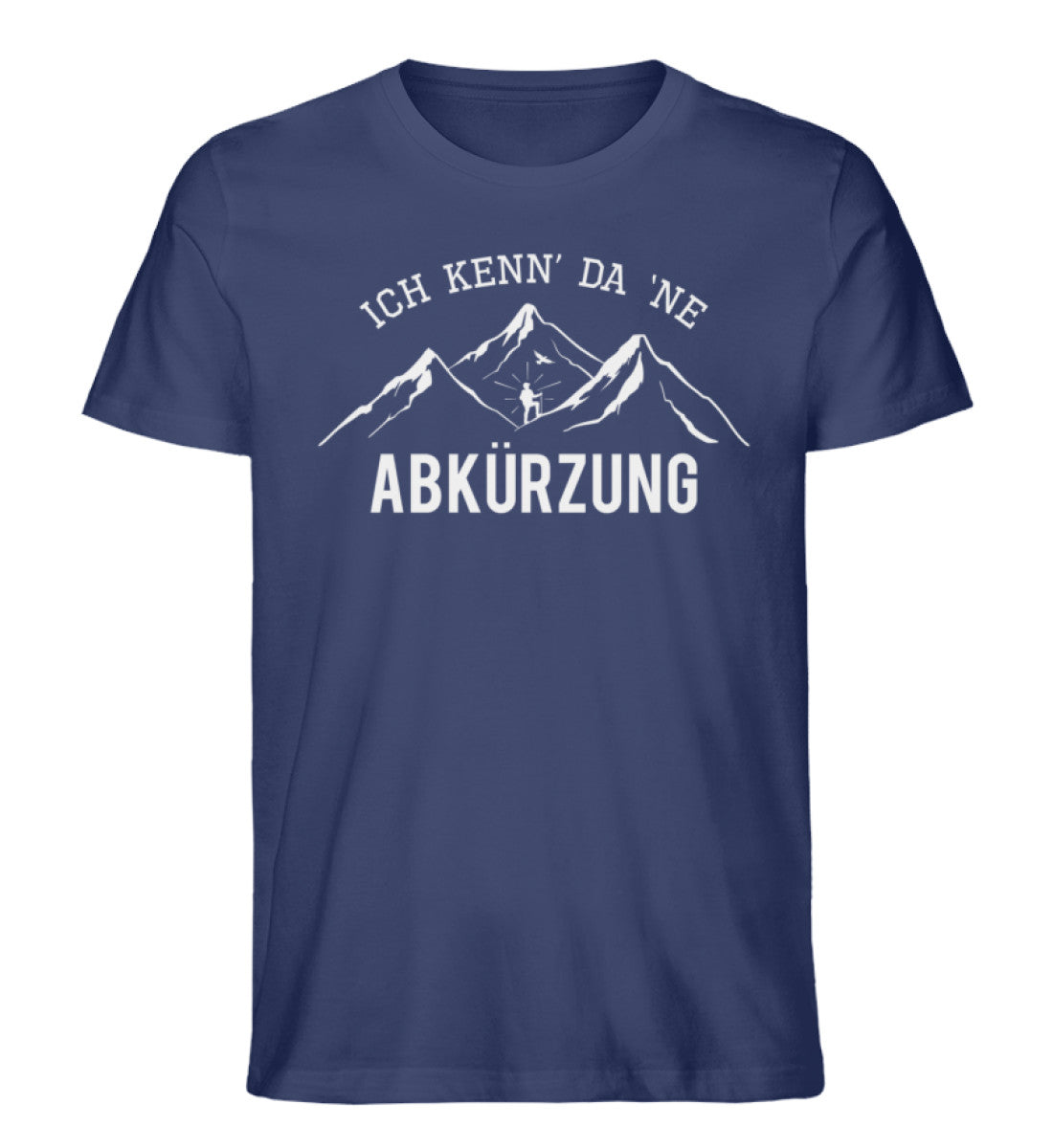 Ich kenne da ne Abkürzung - Herren Organic T-Shirt' berge wandern Navyblau