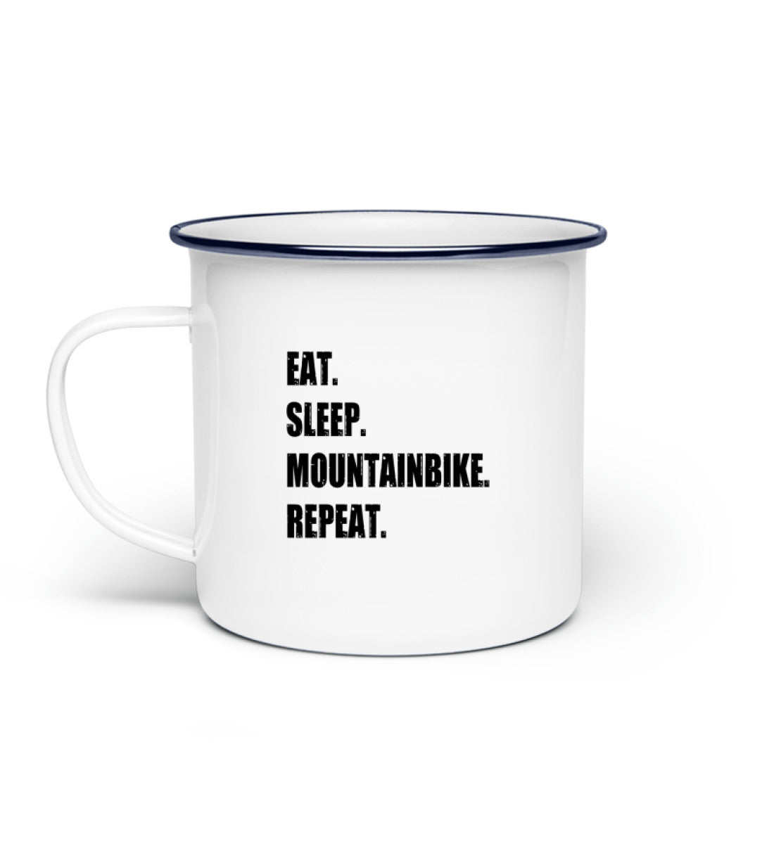 Eat Sleep Mountainbike Repeat - Emaille Tasse mountainbike Default Title