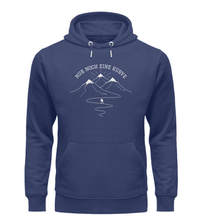 Nur noch eine Kurve - Unisex Premium Organic Hoodie berge wandern Navyblau