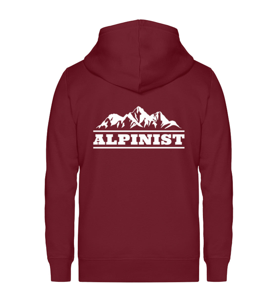 Alpinist - Unisex Premium Organic Sweatjacke berge wandern Weinrot