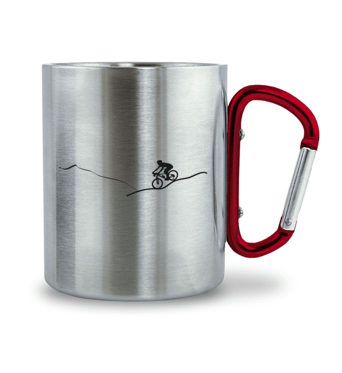 Mountainbiken am Hügel - Karabiner Tasse mountainbike 330ml