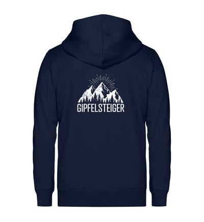 Die Gipfelsteiger - Unisex Premium Organic Sweatjacke berge klettern wandern Navyblau