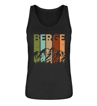 Berge - Vintage - Damen Organic Tanktop berge Schwarz