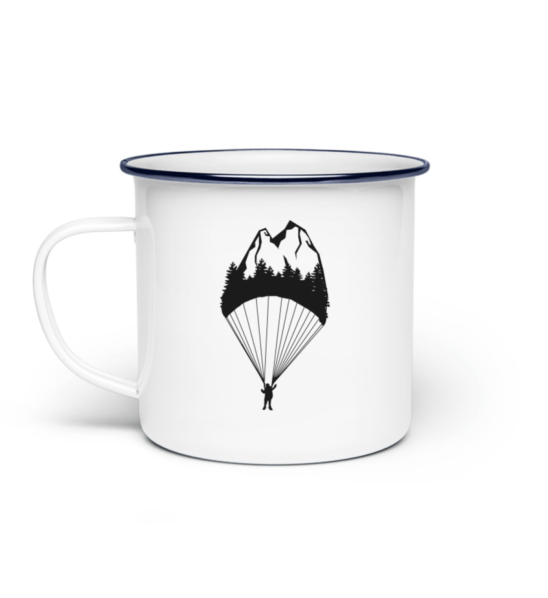 Gleitschirm und Berge - Emaille Tasse berge