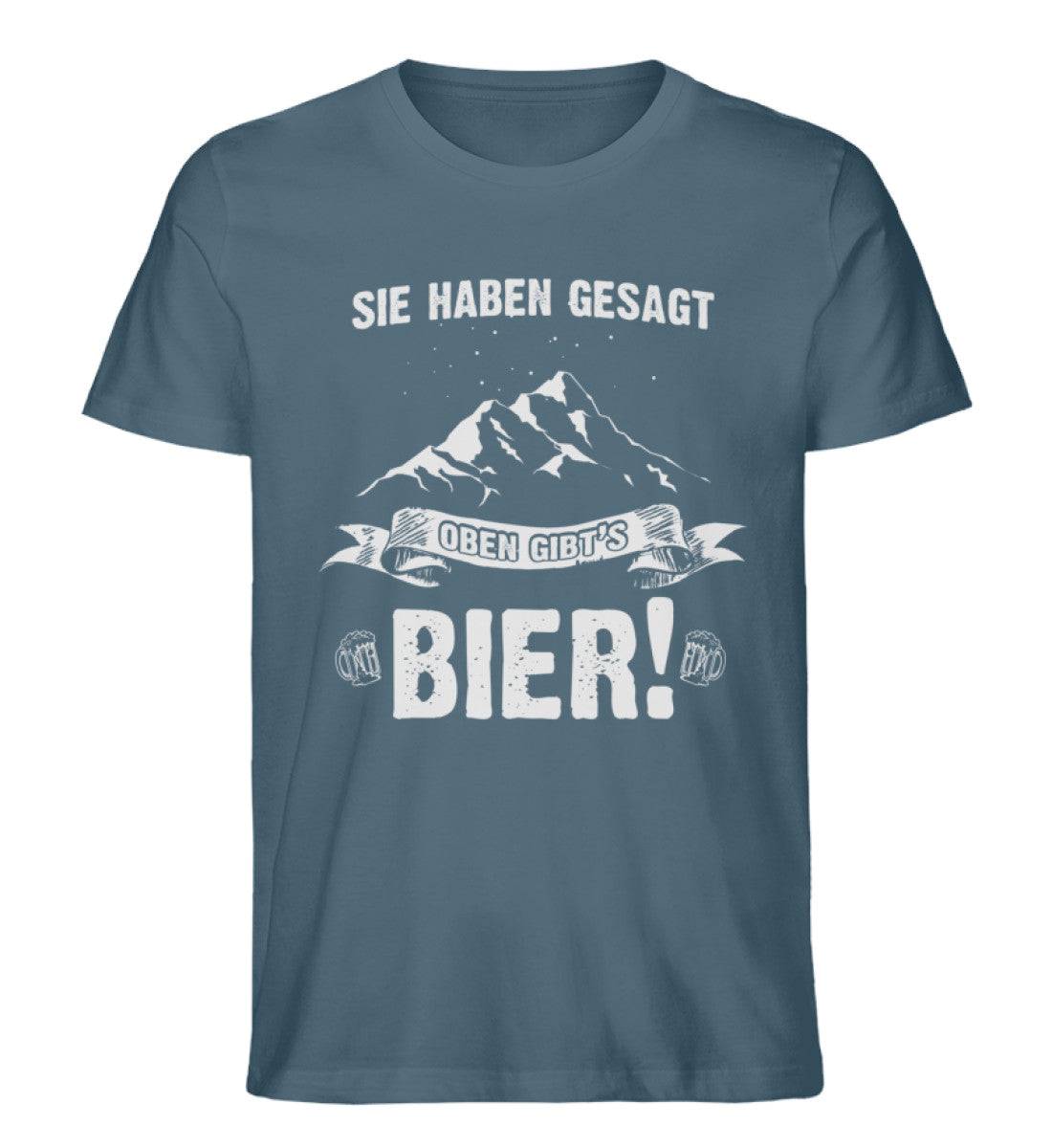 Sie haben gesagt oben gibts Bier - Herren Premium Organic T-Shirt berge wandern Stargazer