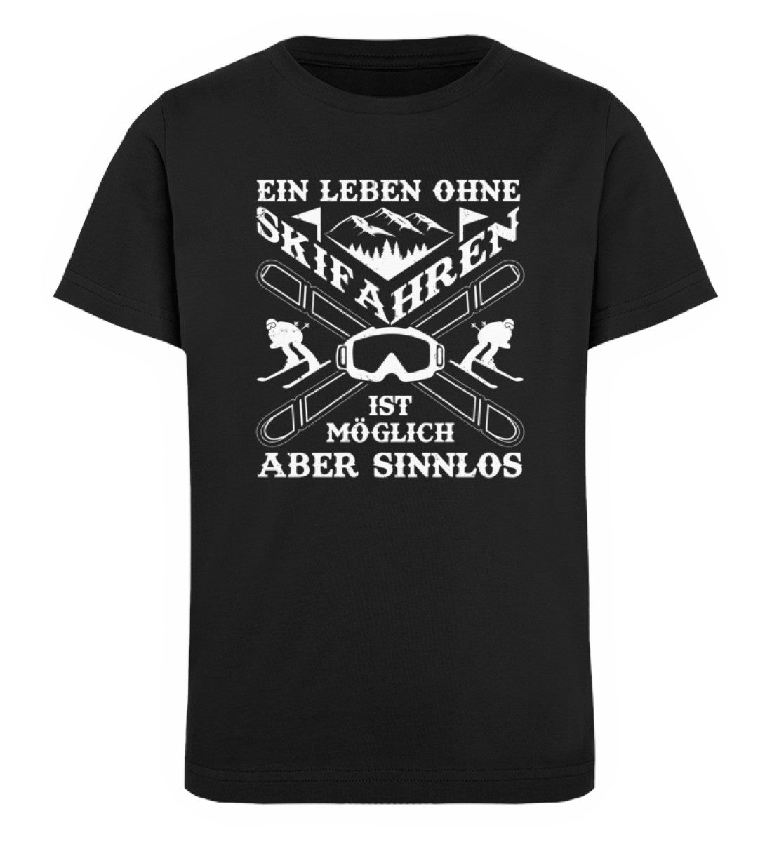 Ein Leben ohne Skifahren - Kinder Premium Organic T-Shirt ski Schwarz