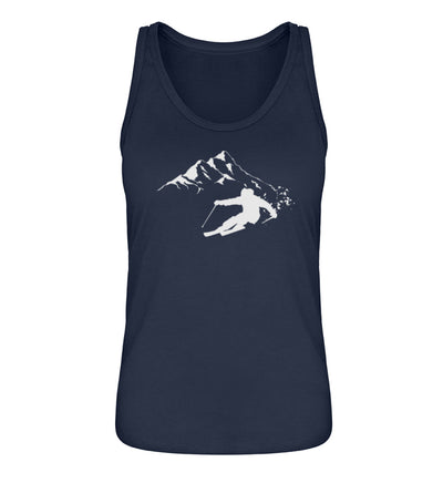 Tiefschnee Skier - Damen Organic Tanktop Navyblau