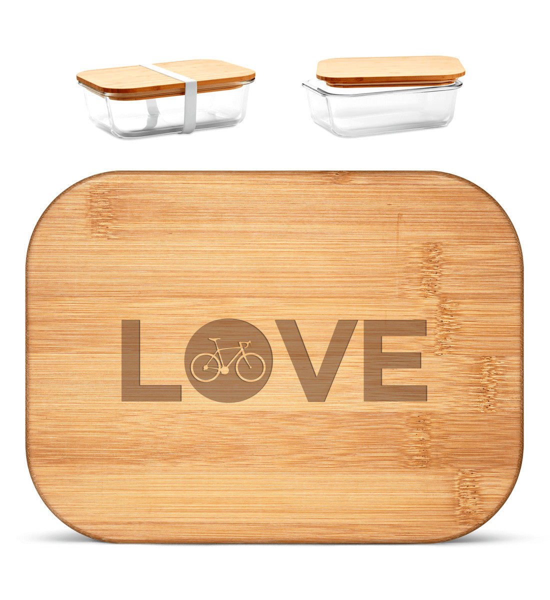 LOVE Fahrrad - Brotdose mit Holzdeckel (Gravur) fahrrad mountainbike Default Title