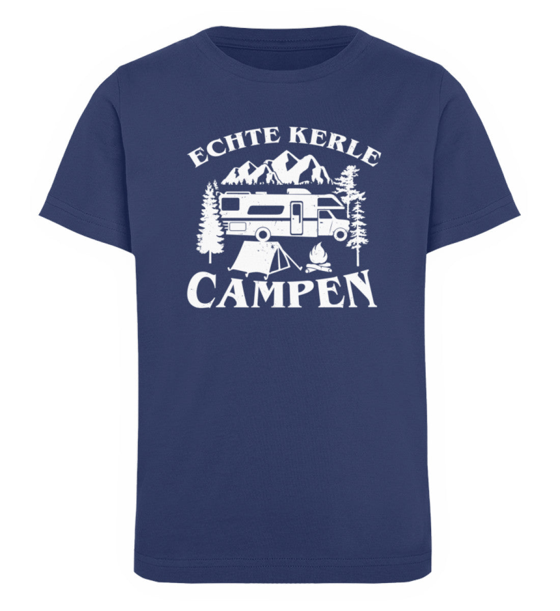 Echte Kerle campen - Kinder Premium Organic T-Shirt camping Navyblau