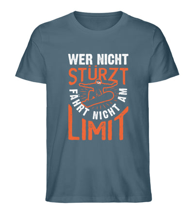 Wer nicht Stürzt fährt nicht am Limit - Herren Premium Organic T-Shirt Stargazer