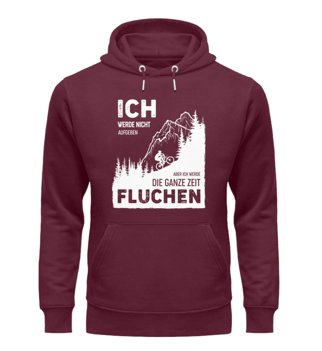 Ich werde nicht aufgeben - Unisex Premium Organic Hoodie berge wandern Weinrot