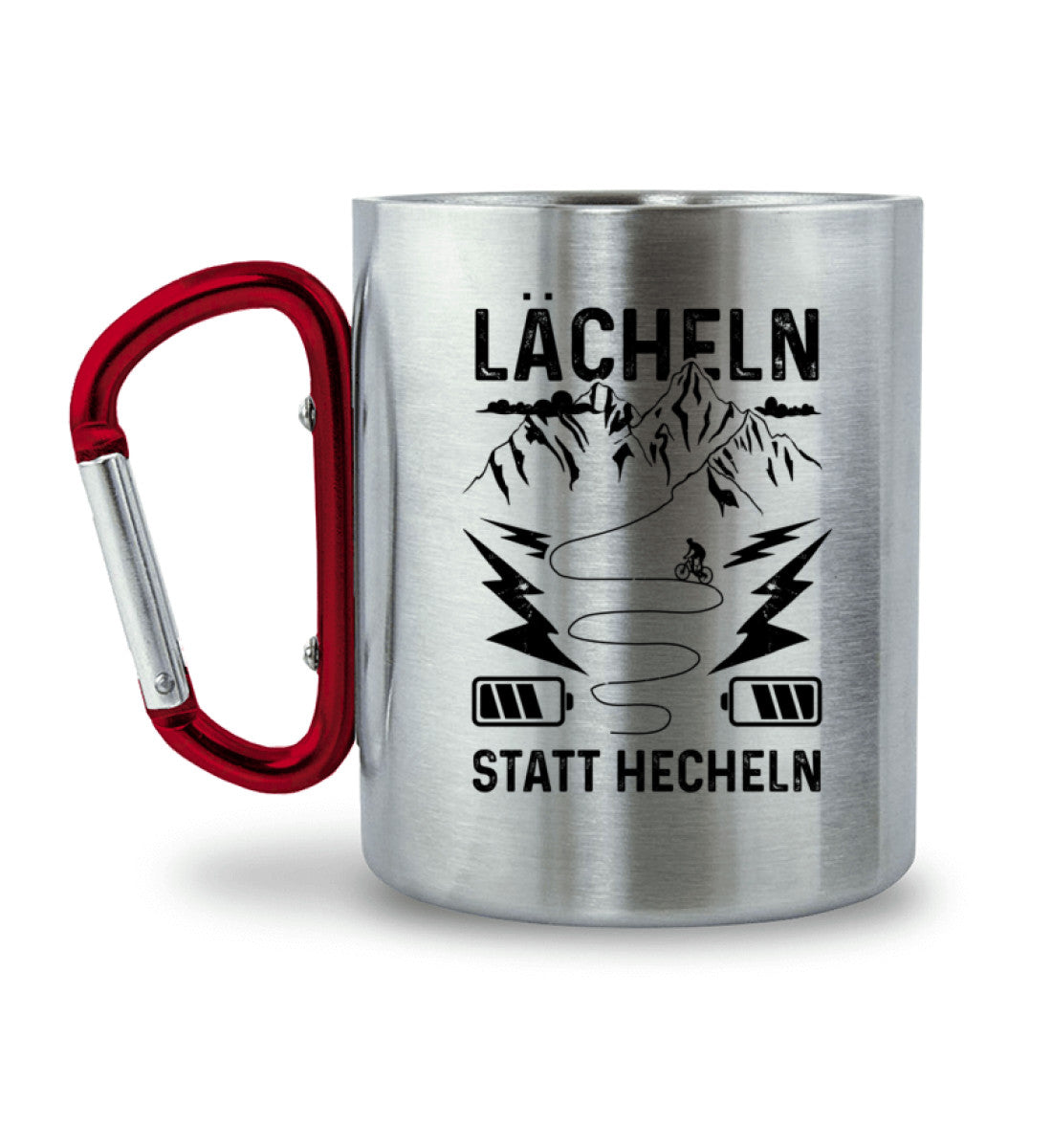 Lächeln statt hecheln - Karabiner Tasse e-bike