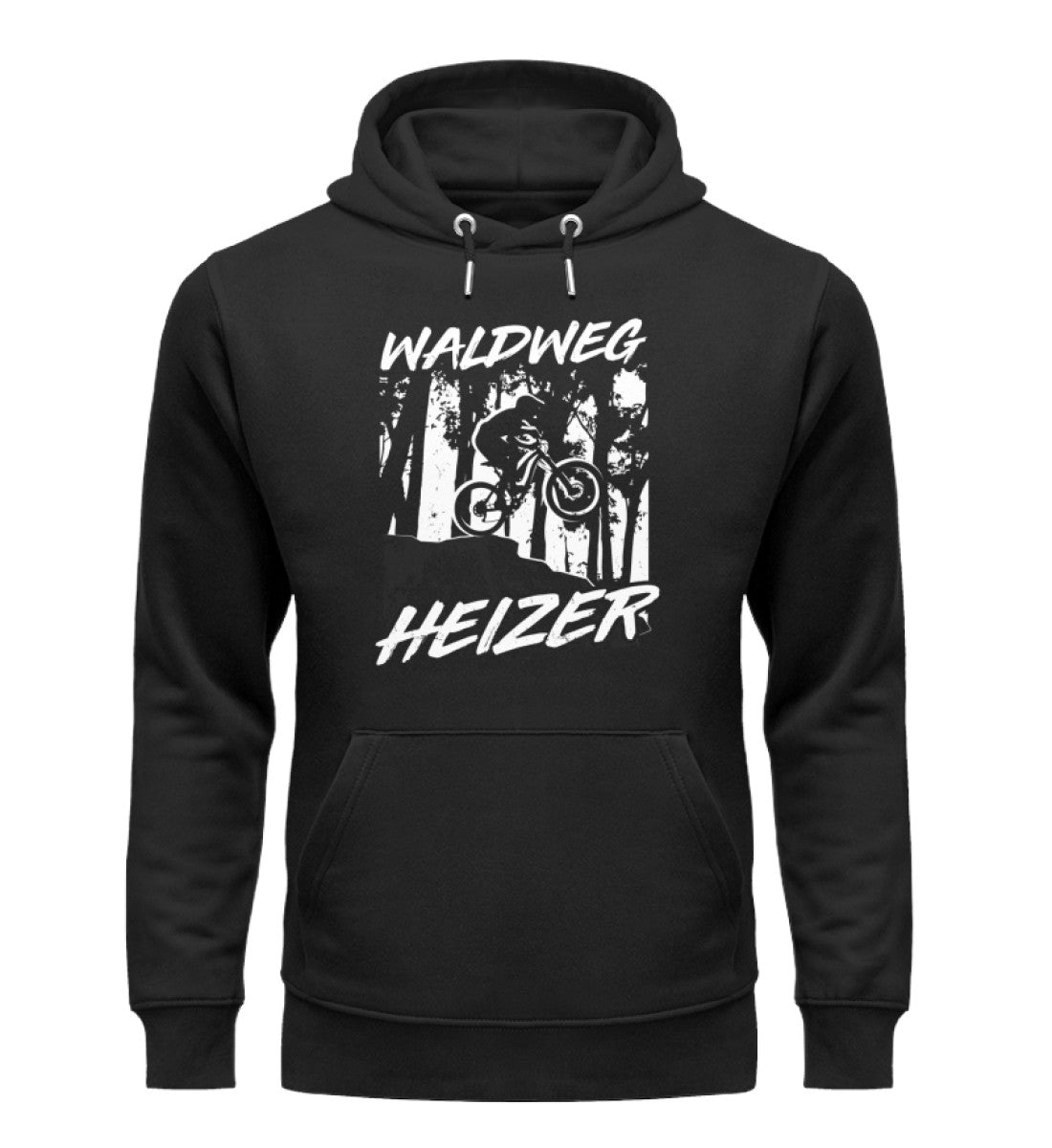 Waldweg Heizer - (F.W) - Unisex Premium Organic Hoodie fahrrad wandern Schwarz