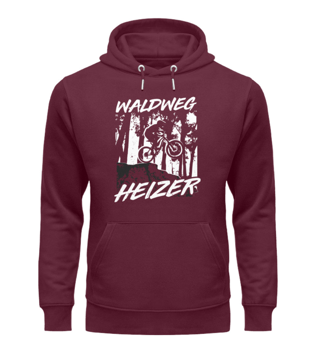 Waldweg Heizer - (F.W) - Unisex Premium Organic Hoodie fahrrad wandern Weinrot