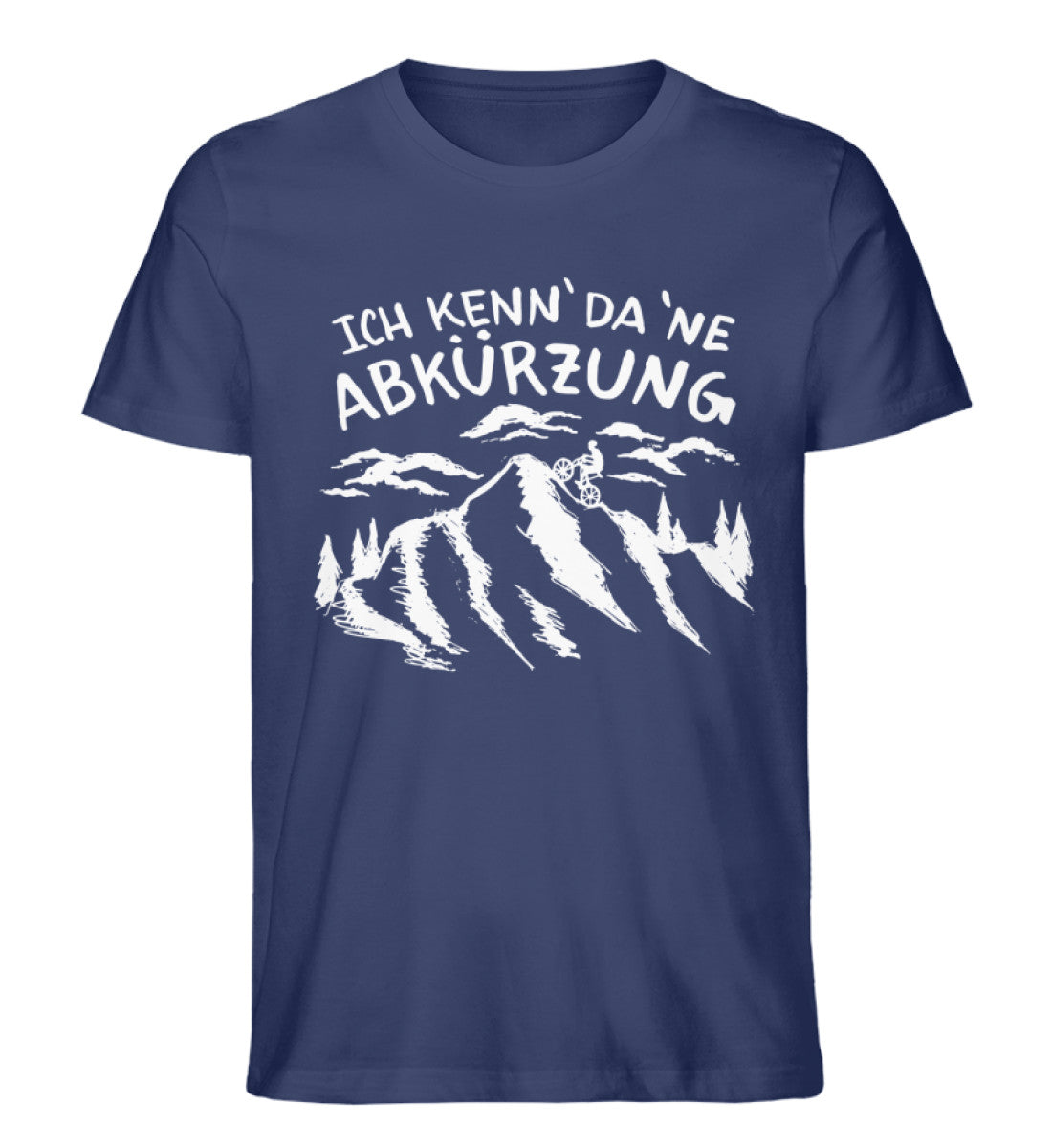 Ich Kenn' da 'ne Abkürzung - Herren Organic T-Shirt mountainbike Navyblau