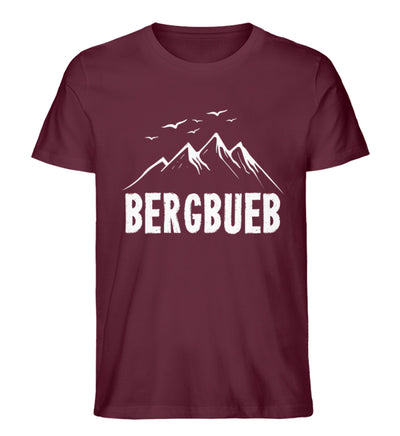 Bergbueb - Herren Premium Organic T-Shirt berge Weinrot