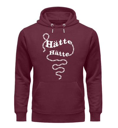 Hätte Hätte Fahrradkette - Unisex Premium Organic Hoodie fahrrad mountainbike Weinrot