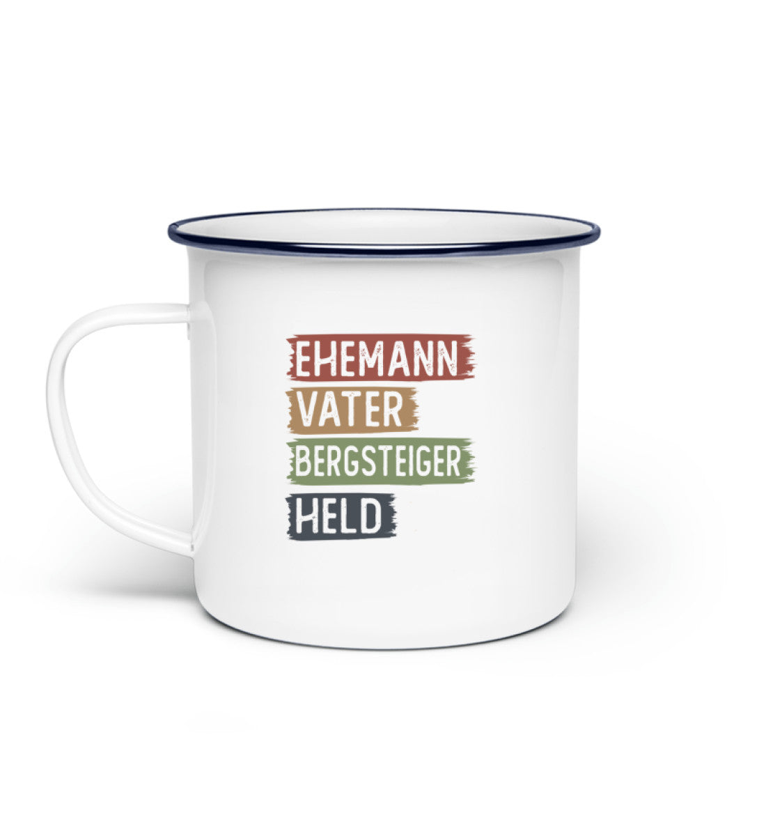 Ehemann, Vater, Bergsteiger, Held - Emaille Tasse berge klettern Default Title