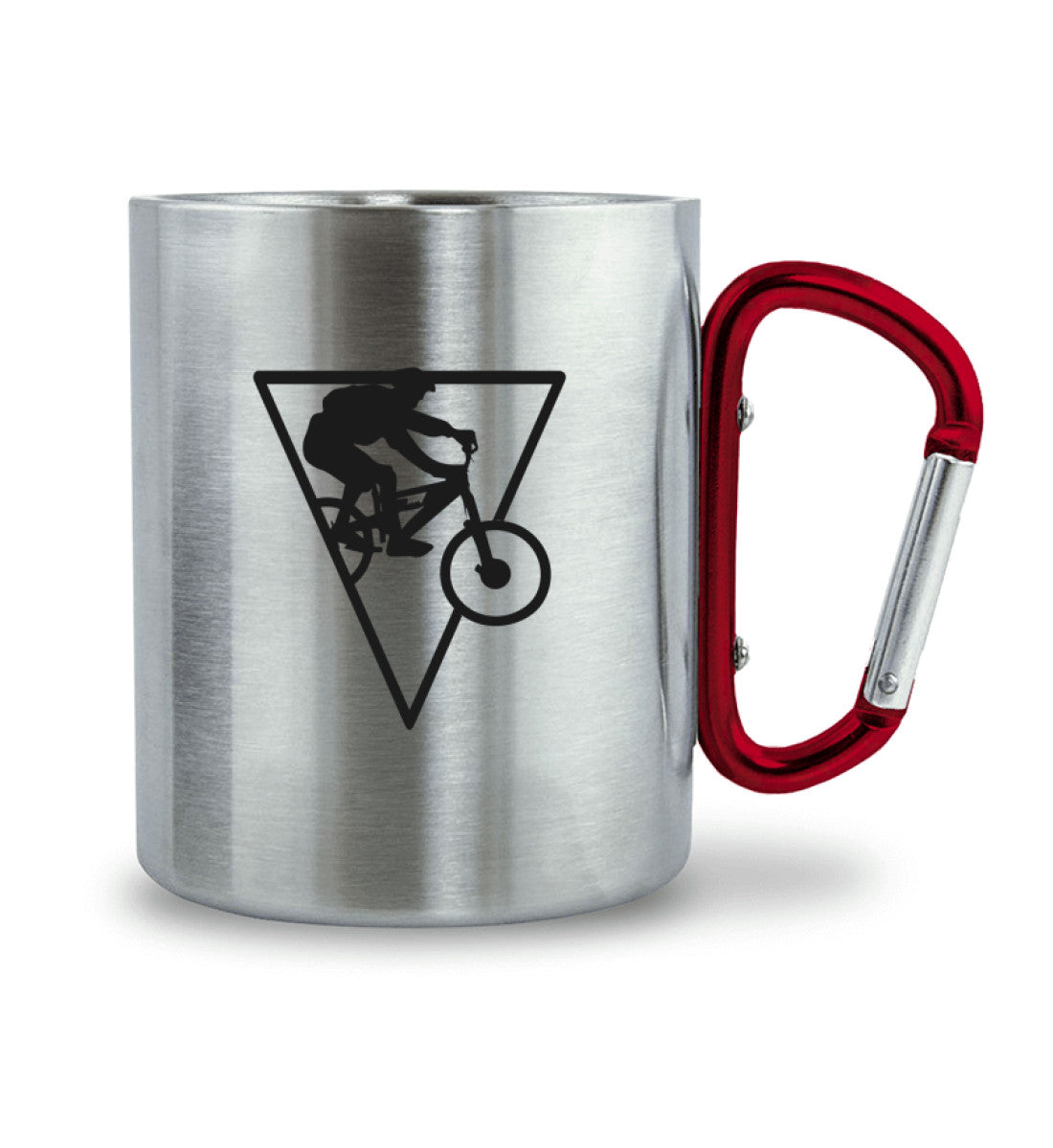 Mountainbiker Geometrisch - Karabiner Tasse mountainbike 330ml