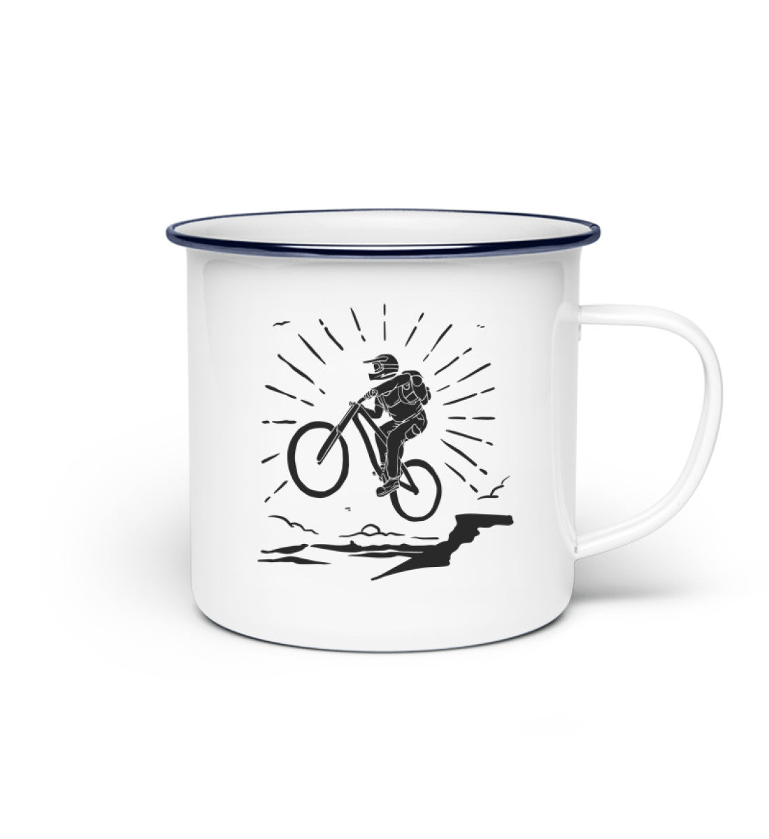 Mountainbiken - Emaille Tasse mountainbike Default Title