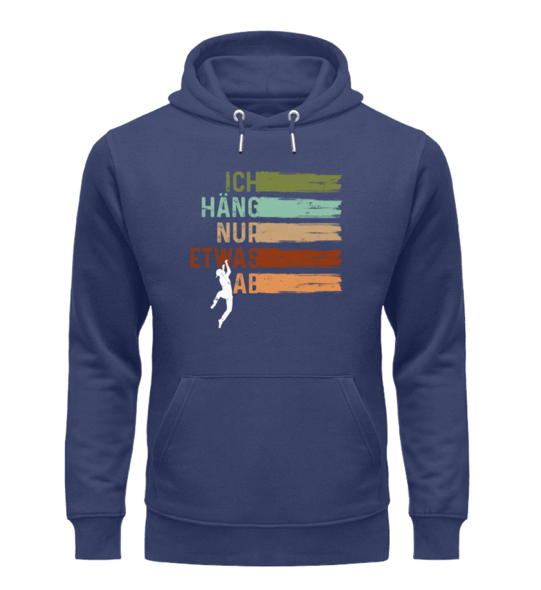 Ich häng nur etwas ab - Unisex Premium Organic Hoodie klettern Navyblau