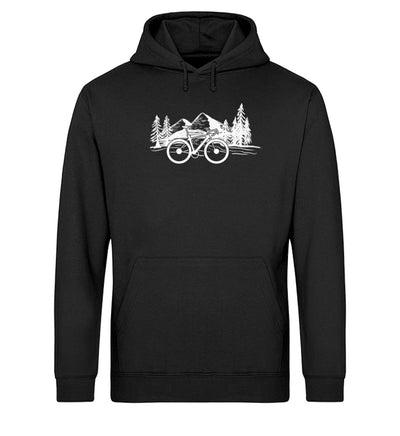 Fahrrad und Berge - Unisex Organic Hoodie fahrrad mountainbike Schwarz