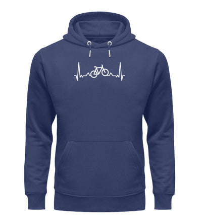 Herzschlag Fahrrad - Unisex Premium Organic Hoodie fahrrad Navyblau