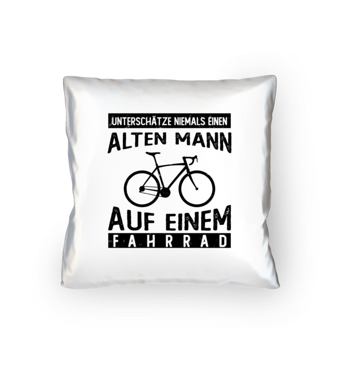 Alter Mann auf einem Fahrrad - Kissen (40x40cm) fahrrad mountainbike Default Title