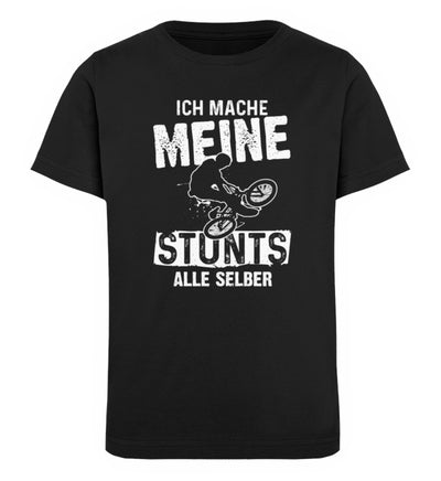 Ich mache meine Stunts alle selbst - Kinder Premium Organic T-Shirt mountainbike Schwarz